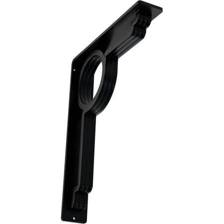 Ekena Millwork Maria Wrought Iron Bracket, (Triple center brace), Powder Coated Black 2"W x 10"D x 12"H BKTM02X10X12TMA